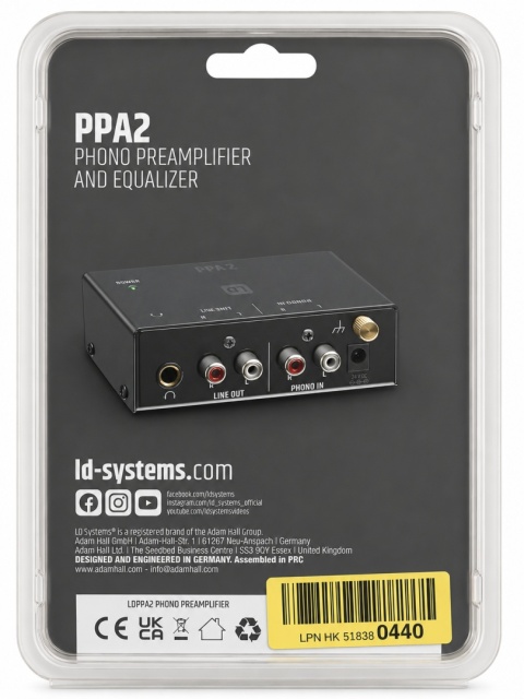 LD systems PPA2 przedwzmacniacz gramofonowy Phono